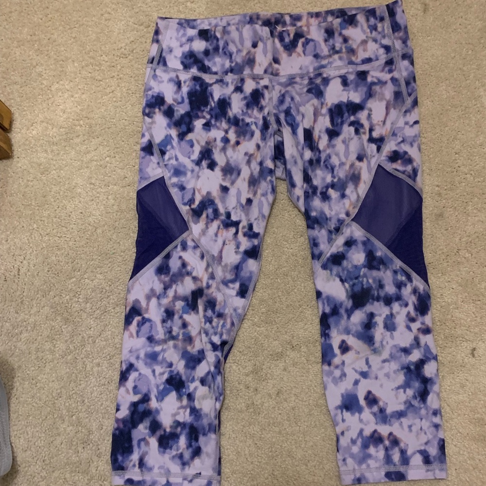 Marbled purple mesh 7/8 Legging